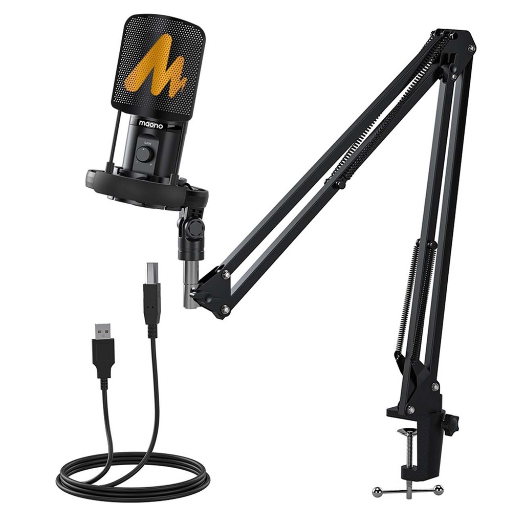 Maono PM461S USB Gaming Microphone Boom Arm Bundle Gear Studio PC