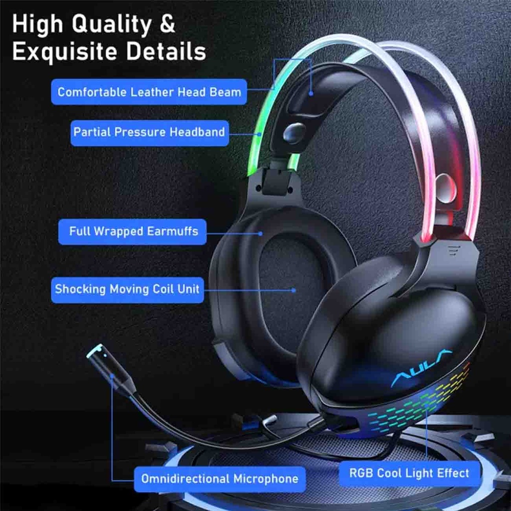 AULA S503 Gaming USB Headset RGB