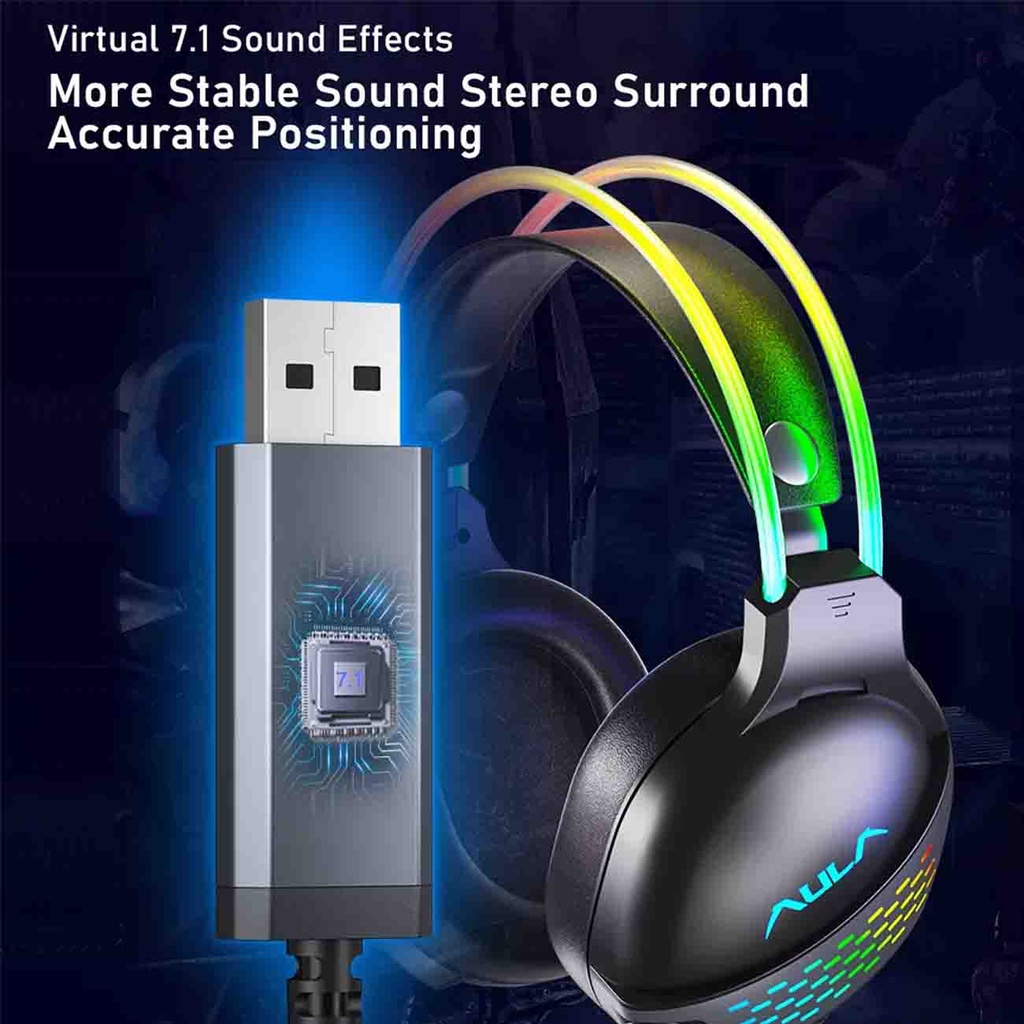 AULA S503 Gaming USB Headset RGB