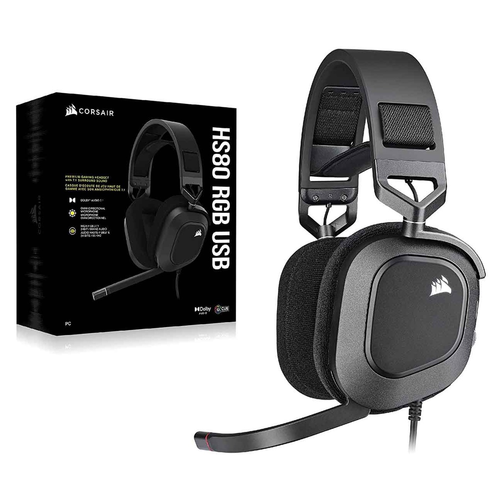 Corsair HS80 RGB USB Wired Gaming Headset