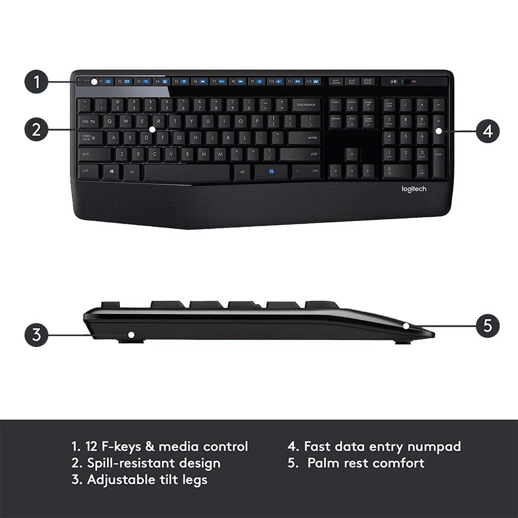 Logitech MK345 Wireless Combo Full-Sized Keyboard &amp; Mouse