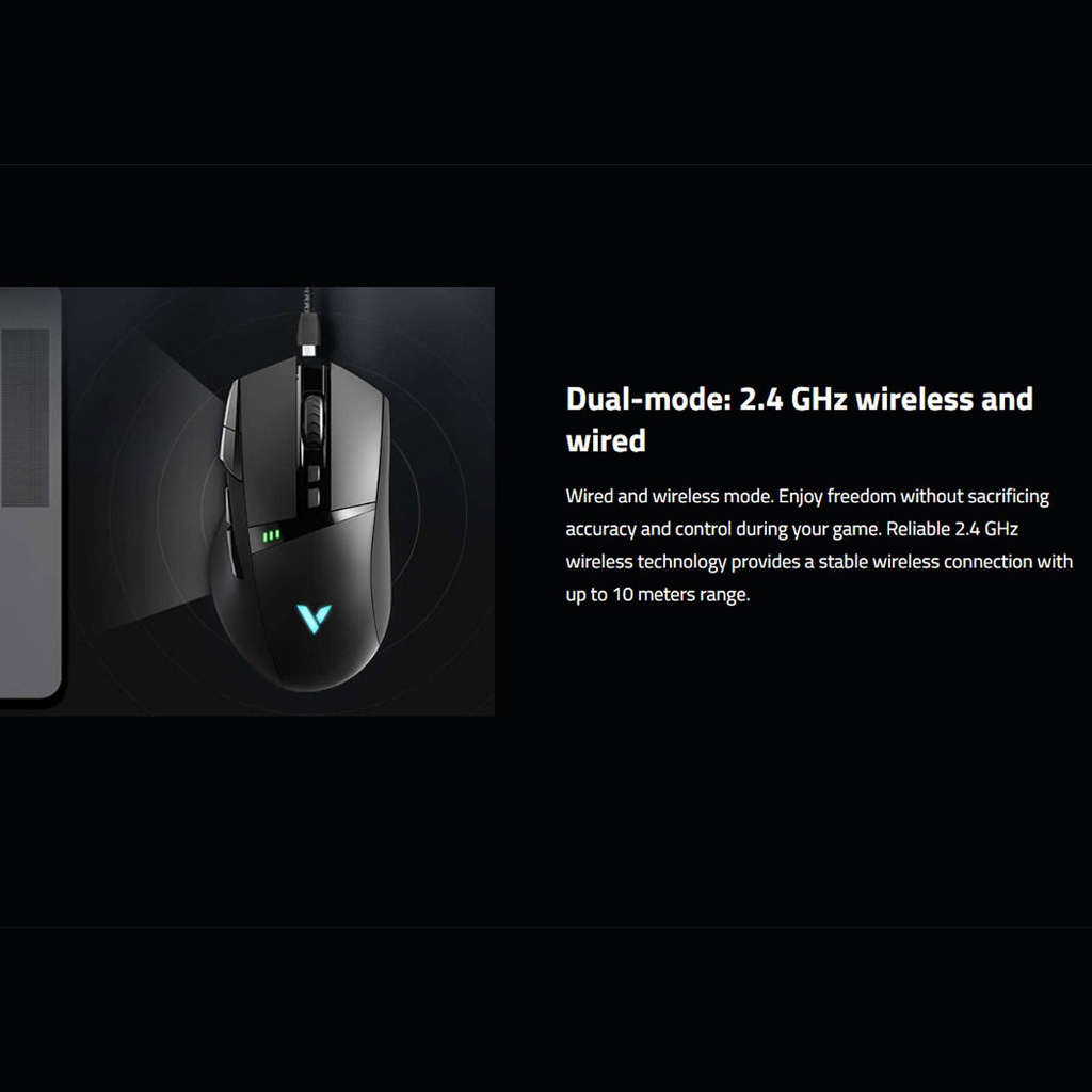 RAPOO VT350 Gaming Wireless & Wired Mouse, Gear Studio