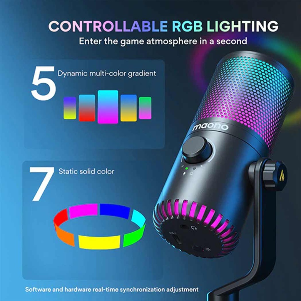 MAONO DM30 RGB USB Microphone