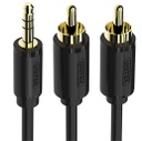 UNITEK Male Audio Cable 1.5M, 3.5MM AUX to 2RCA Cable
