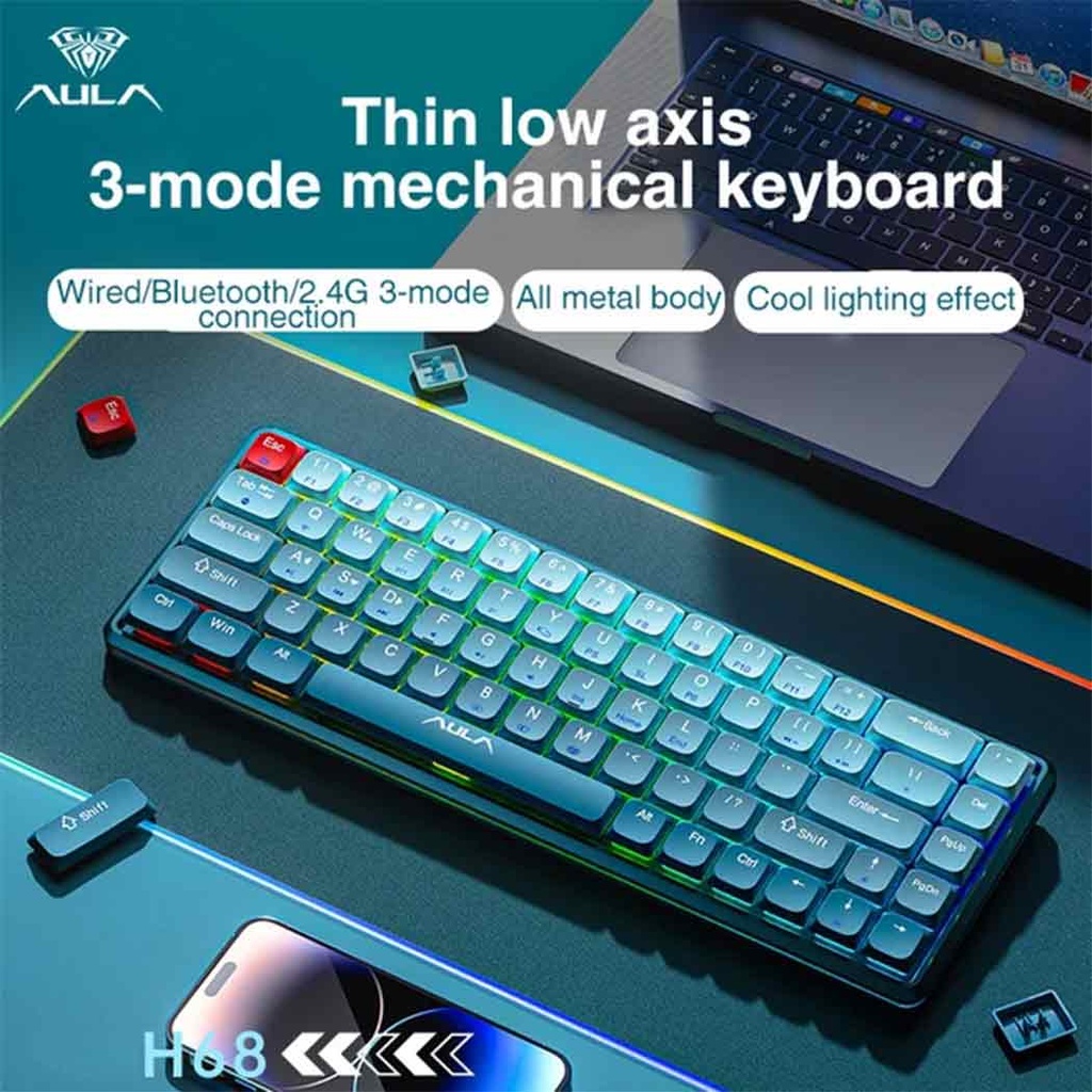 Aula H68 3 modes Mechanical Keyboard