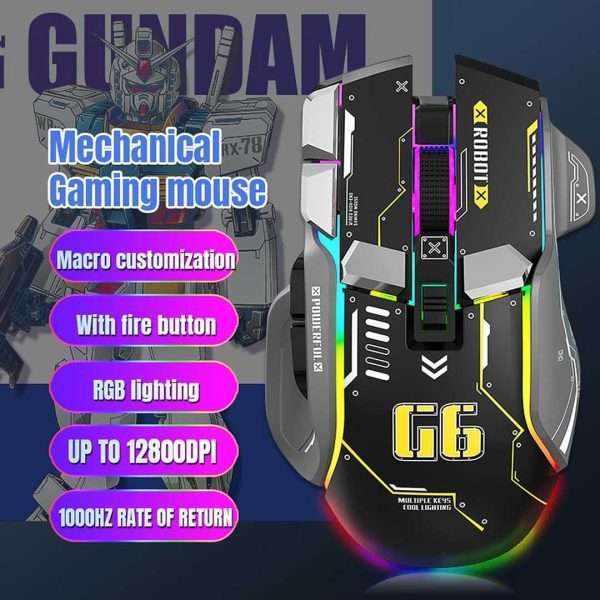 Freewolf G6 Wireless + Bluetooth Gaming Mouse