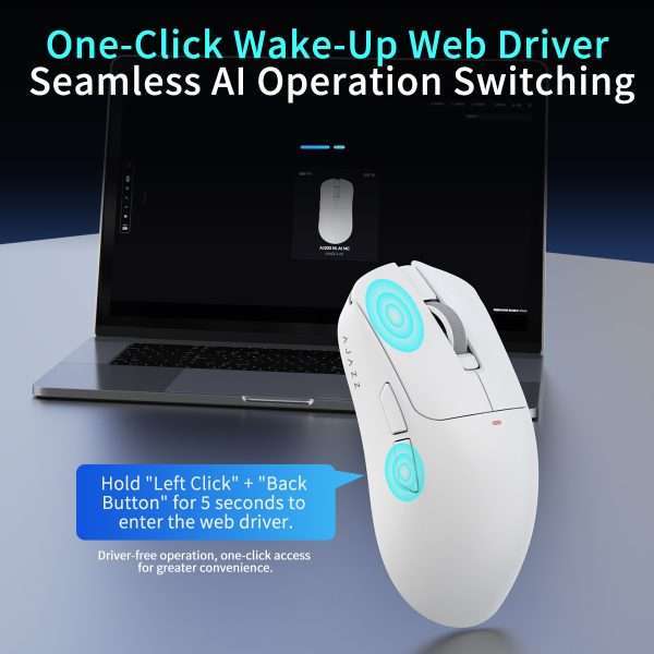 Ajazz AJ200 NL AI MC AI Wireless Gaming Mouse Voice (Charging Base Version)-Activated