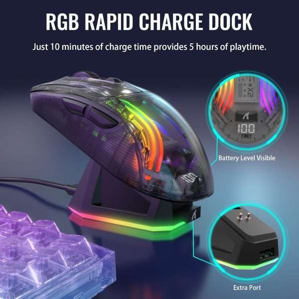 Attack Shark X2 Pro Wireless + Bluetooth Gaming Mouse