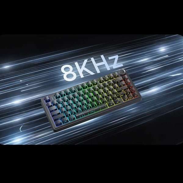 Aula F75HE Wireless + Bluetooth Magnetic RGB Gaming Keyboard(Glacier Blue)