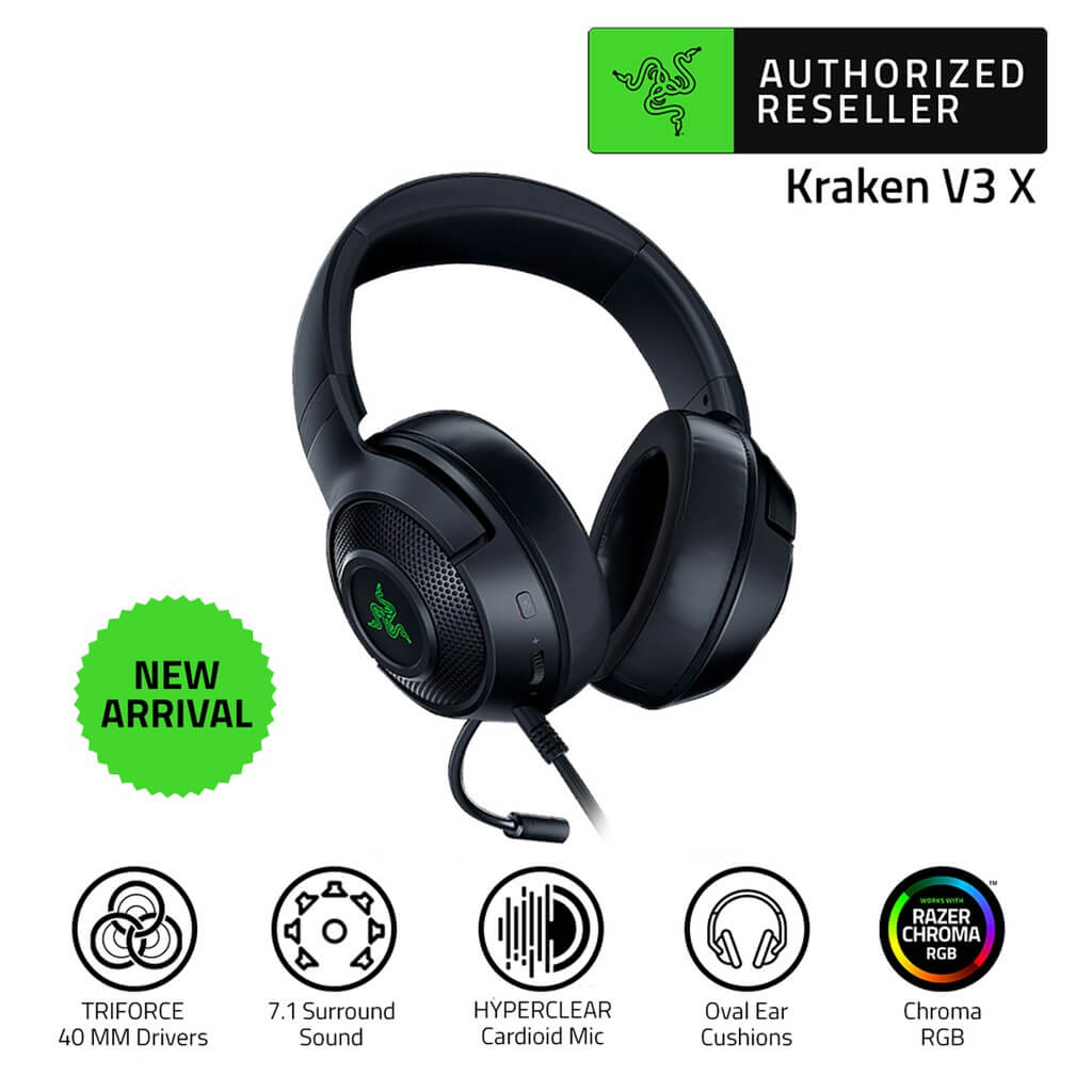 Razer Kraken V3 X - Wired USB Gaming Headset - FRML Packaging