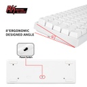 RK61 Wireless 60% Mechanical Gaming Keyboard - Hot Swappable Switch (white))