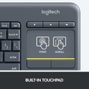 Logitech K400 Wireless Touchpad Keyboard