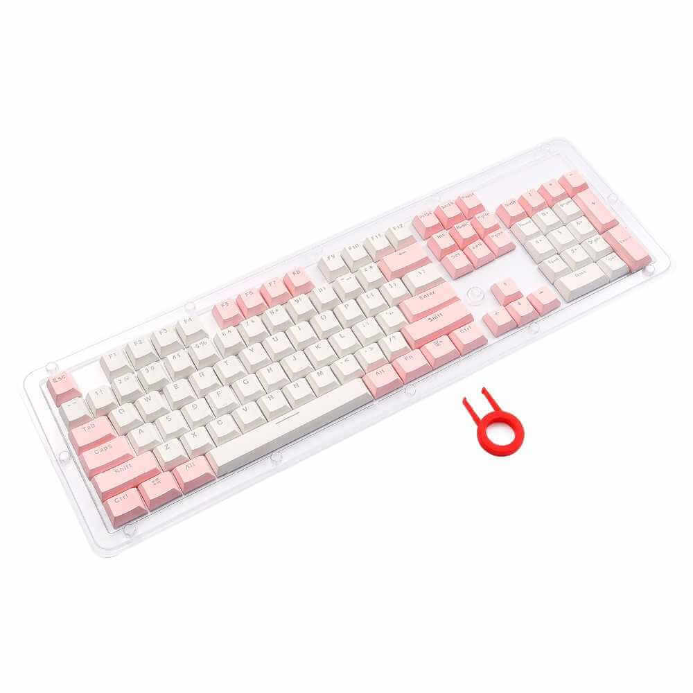 Keycaps Mid white-Side pink