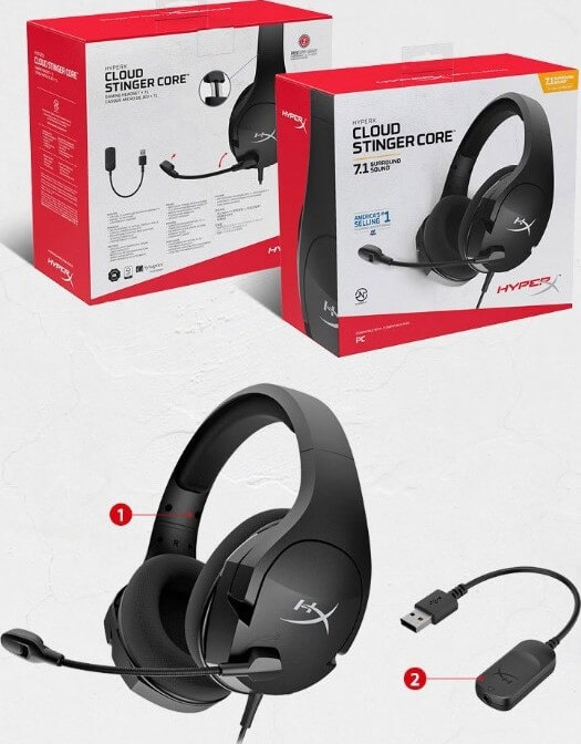 HyperX Cloud Stinger Core 7.1 Surround Sound