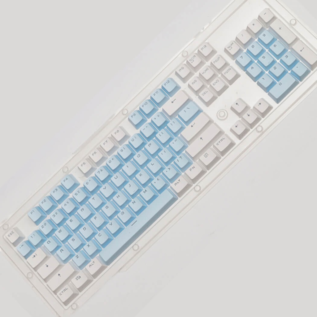 Keycaps Shine-through, White Light Blue