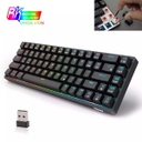 RK G68 Wireless Mechanical Gaming Keyboard - Hot Swappable Switch (Black, blue switch)