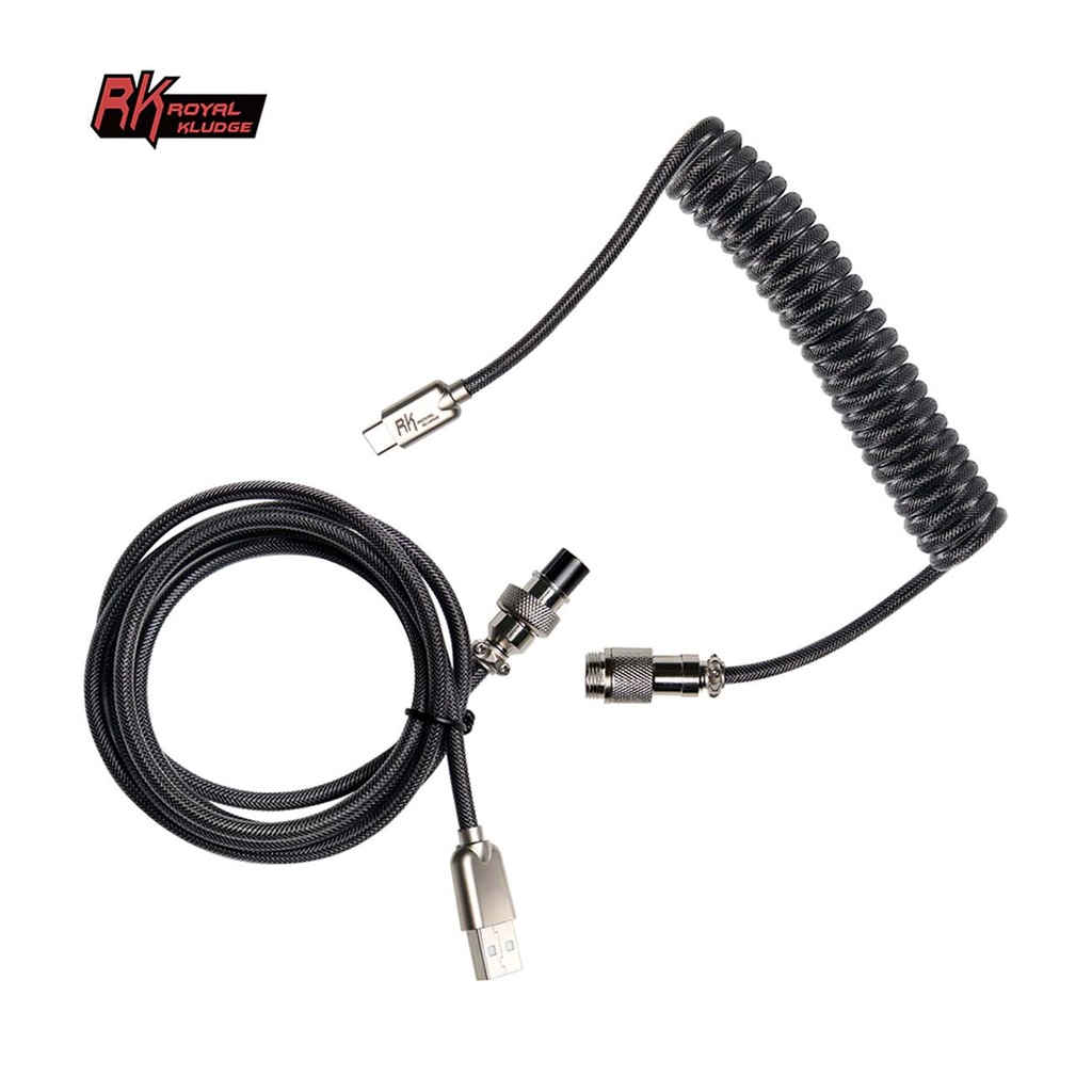 Royal Kludge Pro Custom Coiled Keyboard Type-C Cable