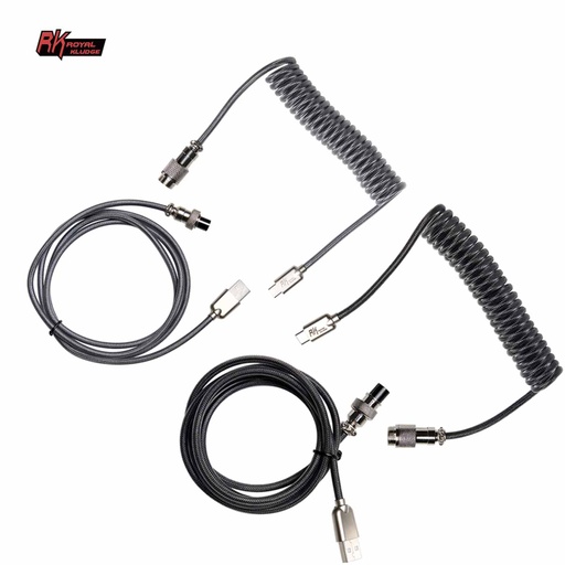 Royal Kludge Pro Custom Coiled Keyboard Type-C Cable