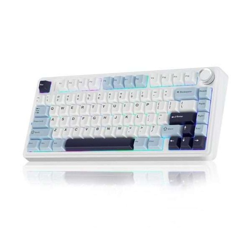 Aula F75HE Wireless + Bluetooth Magnetic RGB Gaming Keyboard(Glacier Blue)